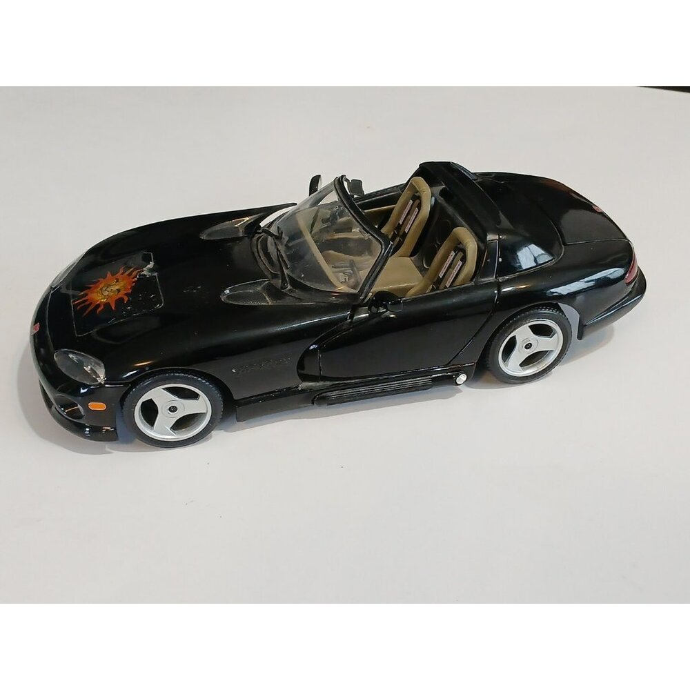 Burago Dodge Viper RT/10 Black Diecast Toy Model 1/18 Made In ITALY